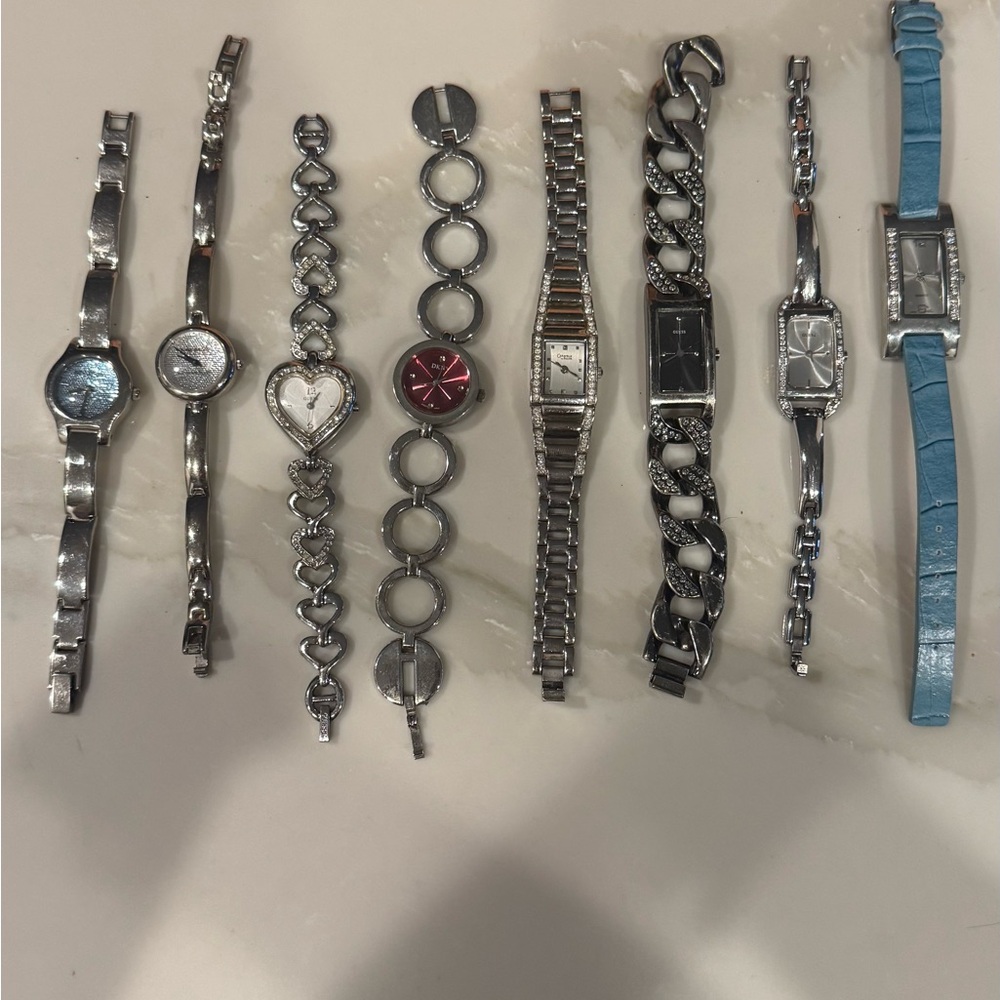 8 crystal watches - need batteries